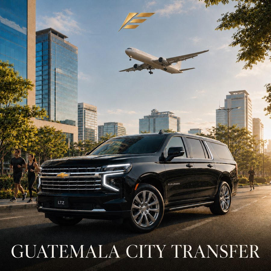Black SUV transfer within Guatemala City